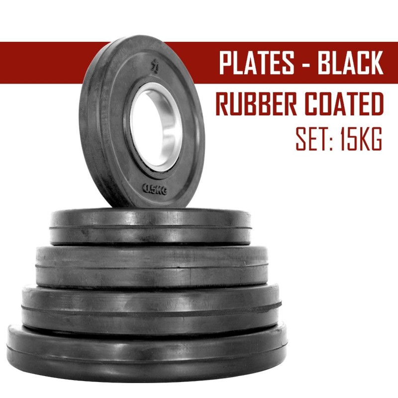Rubber Coated Plate Set - 15KG