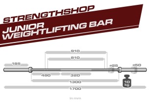 BARRE JUNIOR D'HALTEROPHILIE